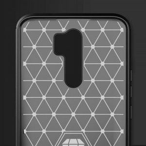 Husa telefon Xiaomi Redmi 9 - Techsuit Carbon Silicone - Black - Img 2
