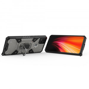 Husa telefon Xiaomi Redmi 9C / Redmi 9C NFC - Techsuit Honeycomb Armor - Black - Img 2