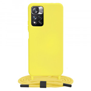 Husa telefon Xiaomi Redmi Note 11 Pro+ 5G - Techsuit Crossbody Lanyard - Yellow - Img 1
