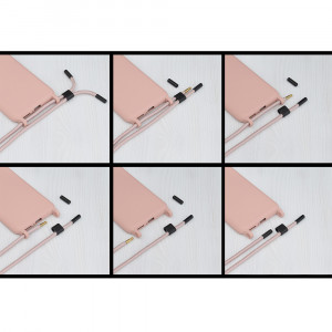 Husa telefon Xiaomi Redmi Note 12 Pro / Poco X5 Pro - Techsuit Crossbody Lanyard - Pink - Img 3