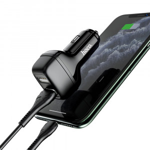 Incarcator Auto 2xUSB, 12W, 2.4A - Hoco (Z36 Leader) - Black - Img 4