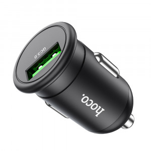 Incarcator Auto USB-A, QC 3.0, 18W, 3A - Hoco (Z43 Mighty) - Black - Img 2