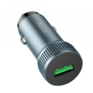 Incarcator de Smartphone pentru Masina Fast Charging, 18W - Hoco (Z49A) - Metal Gray - Img 2