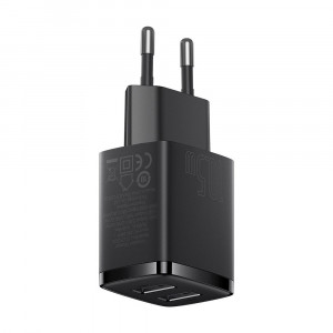 Incarcator priza 2xUSB 10.5W - Baseus (CCXJ010201) - Black - Img 1