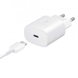 Incarcator Priza Fast Charging, PD 25W, cablu Type-C la Type-C 3A - Samsung (EP-TA800XWEGWW) - White (Blister Packing) - Img 3