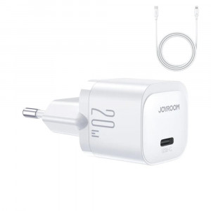 Incarcator Priza Type-C 20W + Cablu Type-C la Lightning - JoyRoom (JR-TCF02) - White - Img 1