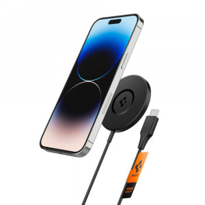 Incarcator Wireless Compatibil MagSafe pentru iPhone si AirPods, 7.5W - Spigen ArcField (PF2101) - Black - Img 2