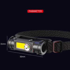 Lanterna Cap XPG, COB, LED - Techsuit (HL-B-04) - Black - Img 2
