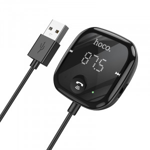 Modulator FM Bluetooth, Card TF, Jack - Hoco Unity (E65) - Black - Img 1