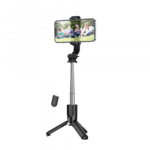 Selfie Stick Bluetooth - Hoco Tripod Mount Figure (K17) - Black - Img 2