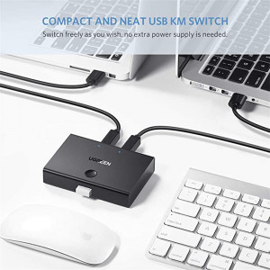Switcher 2xUSB-B, 480Mbps - Ugreen (30345) - Black - Img 2