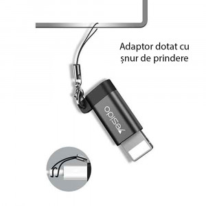 Adaptor OTG Lightning la Micro-USB 480Mbps - Yesido (GS05) - Black - Img 2