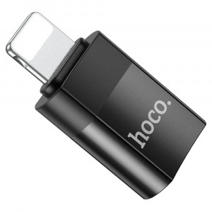 Adaptor OTG Lightning la Type-C 2A - Hoco (UA17) - Black - Img 2