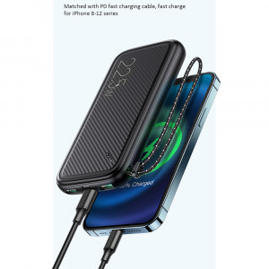 Baterie Externa 10000mAh 2xUSB, USB-C, Micro-USB - USAMS (US-CD151) - Black - Img 3