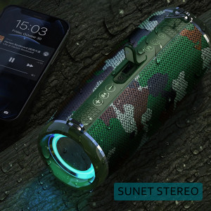 Boxa Portabila Bluetooth 5.0, 2x5W - Hoco Xpress (HC2) - Camouflage Green - Img 4