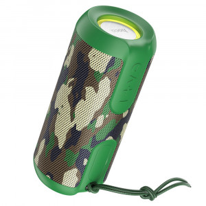 Boxa Wireless BT 5.1, FM, Card TF, Disk U, Lumini RGB, 10W, 1200mAh - Hoco Artistic Sports (BS48) - Camouflage - Img 1