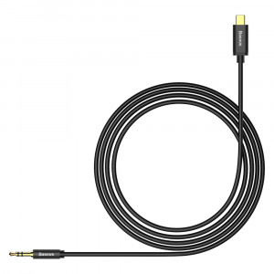 Cablu Audio Adaptor Type-C la Jack 3.5mm, 1.2m - Baseus M01 (CAM01-01) - Black - Img 4