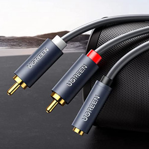 Cablu Audio Jack la RCA, RCA 1m - Ugreen (10588) - Gray - Img 2