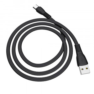 Cablu de Date USB-A la Type-C 12W, 2.4A, 1m - Hoco Noah (X40) - Black - Img 3