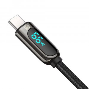 Cablu de Date USB la Type-C 66W, 2m - Baseus Display (CASX020101) - Black - Img 4