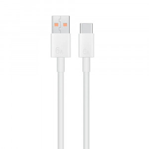 Cablu de Date USB la Type-C, Super Fast Charging 6A, 66W, 1m - Huawei (LX04072043) - White (Bulk Packing) - Img 3