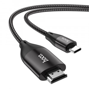 Cablu Video Type-C la HDMI 4K 30Hz, 2m - Hoco (UA16) - Grey - Img 1