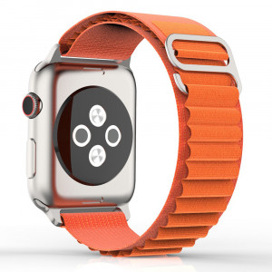 Curea pentru Apple Watch 1 / 2 / 3 / 4 / 5 / 6 / 7 / SE / 8 (38 / 40 / 41mm) - Techsuit Watchband (W037) - Orange - Img 2