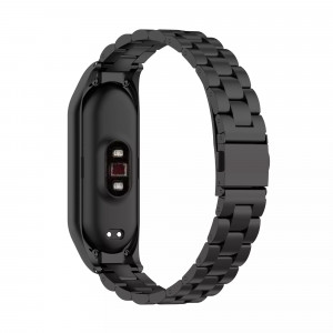 Curea pentru Xiaomi Mi Band 5 / 5 NFC / 6 / 6 NFC / Amazfit Band 5 - Techsuit Watchband (W021) - Black - Img 3