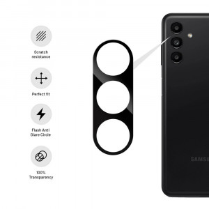 Folie Camera pentru Samsung Galaxy A13 5G / A04s - Mocolo Silk HD PRO Camera Glass - Black - Img 2