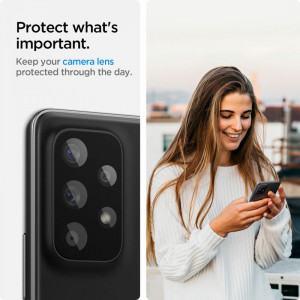 Folie Camera pentru Samsung Galaxy A53 5G / A33 5G / A73 5G - Mocolo Silk HD PRO Camera Glass - Black - Img 4