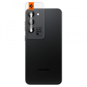 Folie Camera pentru Samsung Galaxy S23 / S23 Plus (set 2) - Spigen Optik.TR EZ FIT - Black - Img 3
