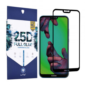 Folie protectie telefon Huawei P20 Lite - Lito 2.5D FullGlue Glass - Black - Img 1