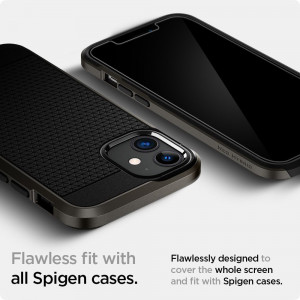 Folie protectie telefon iPhone 12 mini - Spigen Glas.TR Slim - Clear - Img 4