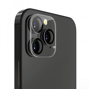 Folie protectie telefon iPhone 12 Pro - Lito S+ Camera Glass Protector - Black/Transparent - Img 1