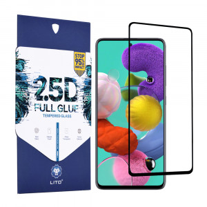 Folie protectie telefon Samsung Galaxy A51 4G / A51 5G - Lito 2.5D FullGlue Glass - Black - Img 1