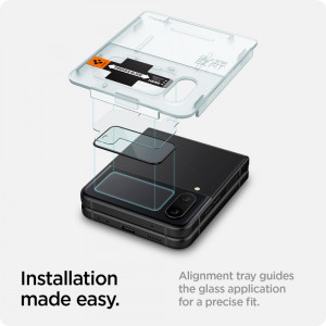 Folie protectie telefon Samsung Galaxy Z Flip4 (set 2) - Spigen Glas.TR EZ FIT - Clear - Img 4