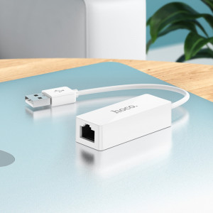 Hoco - Adapter Acquire (UA22) - USB to Ethernet, 100Mbps - White - Img 4