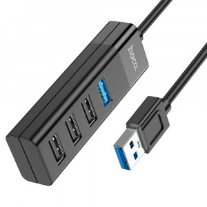 Hoco - Docking Station Easy Mix 4in1 (HB25) - USB to USB 3.0, 3x USB 2.0 - Black - Img 4
