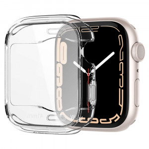 Husa pentru Apple Watch 7 / 8 (41mm) - Spigen Ultra Hybrid - Clear - Img 3