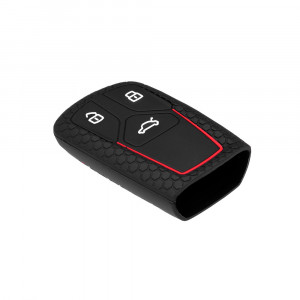 Husa pentru cheie Audi A4, RS4, S4, B9, A5, F5, S5, RS5 - Techsuit Car Key Case (2008.02) - Red - Img 4