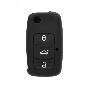 Husa pentru cheie VW Eos, Beetle - Techsuit Car Key Case (3001.01) - Black - Img 1