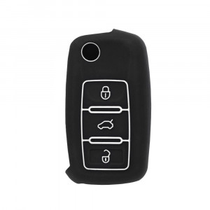 Husa pentru cheie VW Passat (B5, B6)/Skoda/Seat - Techsuit Car Key Case (2001.05) - White - Img 1