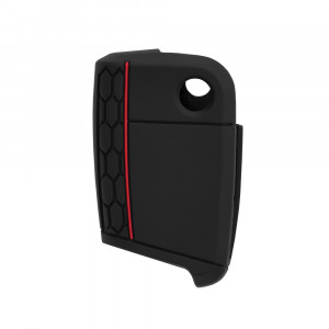 Husa pentru cheie VW Polo, Jetta 4, T-Roc/Skoda/Seat - Techsuit Car Key Case (2001.01) - Red - Img 2