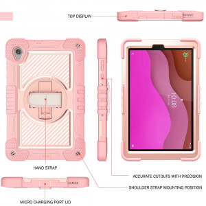 Husa pentru Lenovo Tab M10 HD TB-X306F/TB-X306X - Techsuit StripeShell 360 - Pink - Img 2