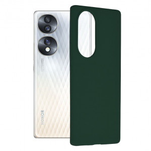 Husa telefon Honor 70 - Techsuit Soft Edge Silicone - Dark Green - Img 1
