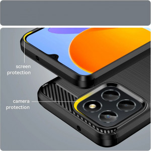 Husa telefon Honor X6 / X8 5G / 70 Lite - Techsuit Carbon Silicone - Black - Img 4