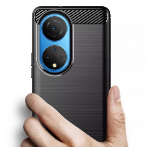 Husa telefon Honor X7 - Techsuit Carbon Silicone - Black - Img 2