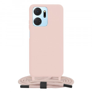 Husa telefon Honor X7a - Techsuit Crossbody Lanyard - Pink - Img 1