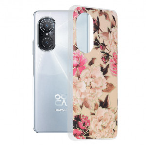 Husa telefon Huawei nova 9 SE - Techsuit Marble Series - Mary Berry Nude - Img 1