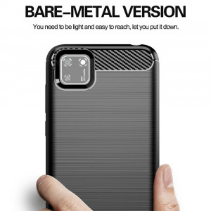Husa telefon Huawei Y5p - Techsuit Carbon Silicone - Black - Img 3